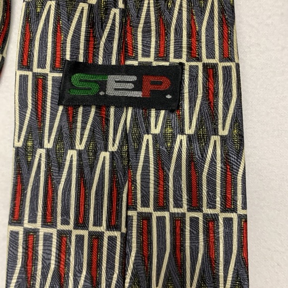 Daniel And Elissa Vintage Men's Necktie S.E.P Geometric Classic Fit - Picture 3 of 4